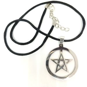 Stainless Steel Pentagram Necklace.